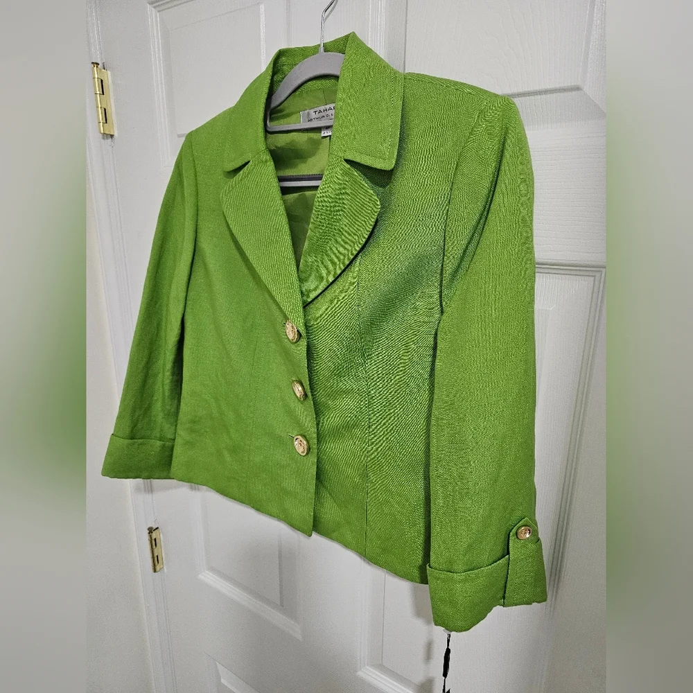 💚 Tahari Arthur S. Levine Green Blazer – NWT 💚 - Picture 7 of 13